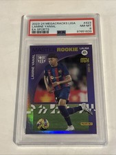 2023-24 PANINI MEGACRACKS LALIGA EA SPORTS #423 LAMINE YAMAL ROOKIE RC PSA 8