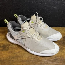FootJoy FJ Flex Golf Shoes Mens 10.5M Gray Mesh Spikeless Rubber Outsole 56101
