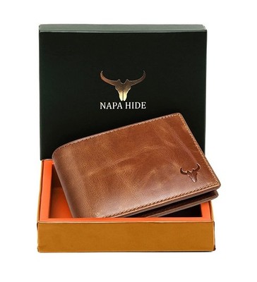 NAPA HIDE Leather Bifold Wallets RFID Blocking Stylist Wallet UNISEX GIFT TREND