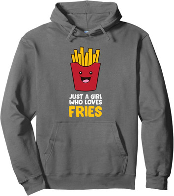 Just A Boy Who Loves French Fries Happy Cute Present Unisex Hooded Sweatshirt