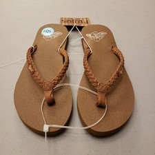 Flojos Tegan Hibiscus Braided Strap Flip Flops Thong Womens Sandals Size 6 NWT