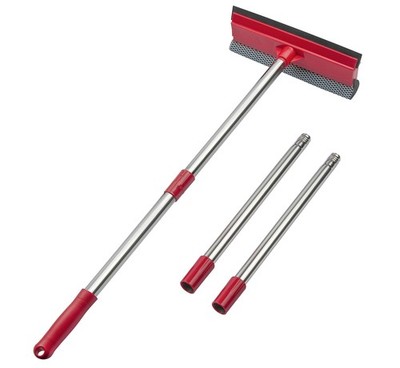 Window Squeegee, 2-in-1 Window Cleaner with 55'' Extension Poles, Window Washi...
