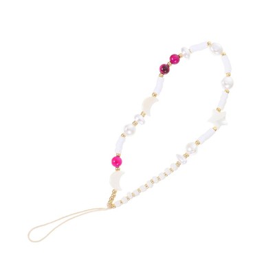  Kette Handy Umhängen Schlüsselband Perlen Telefonschmuck Perlen-Handy-Lanyard