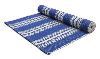 Cotton Yoga Mat with Carry Strap, 100% Organic Foldable Large Yoga Mat for Tr...
