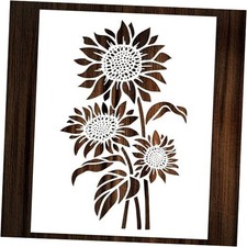 Large Sunflower Painting Stencils - 15x12Inch Flower Template Reusable -
