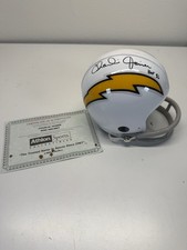 Charlie Joiner Signed Two Bar Mini Helmet with HOF And COA