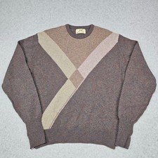 Lord Jeff Vintage Ireland Lambswool Sweater Mens Medium Multicolor Geometric