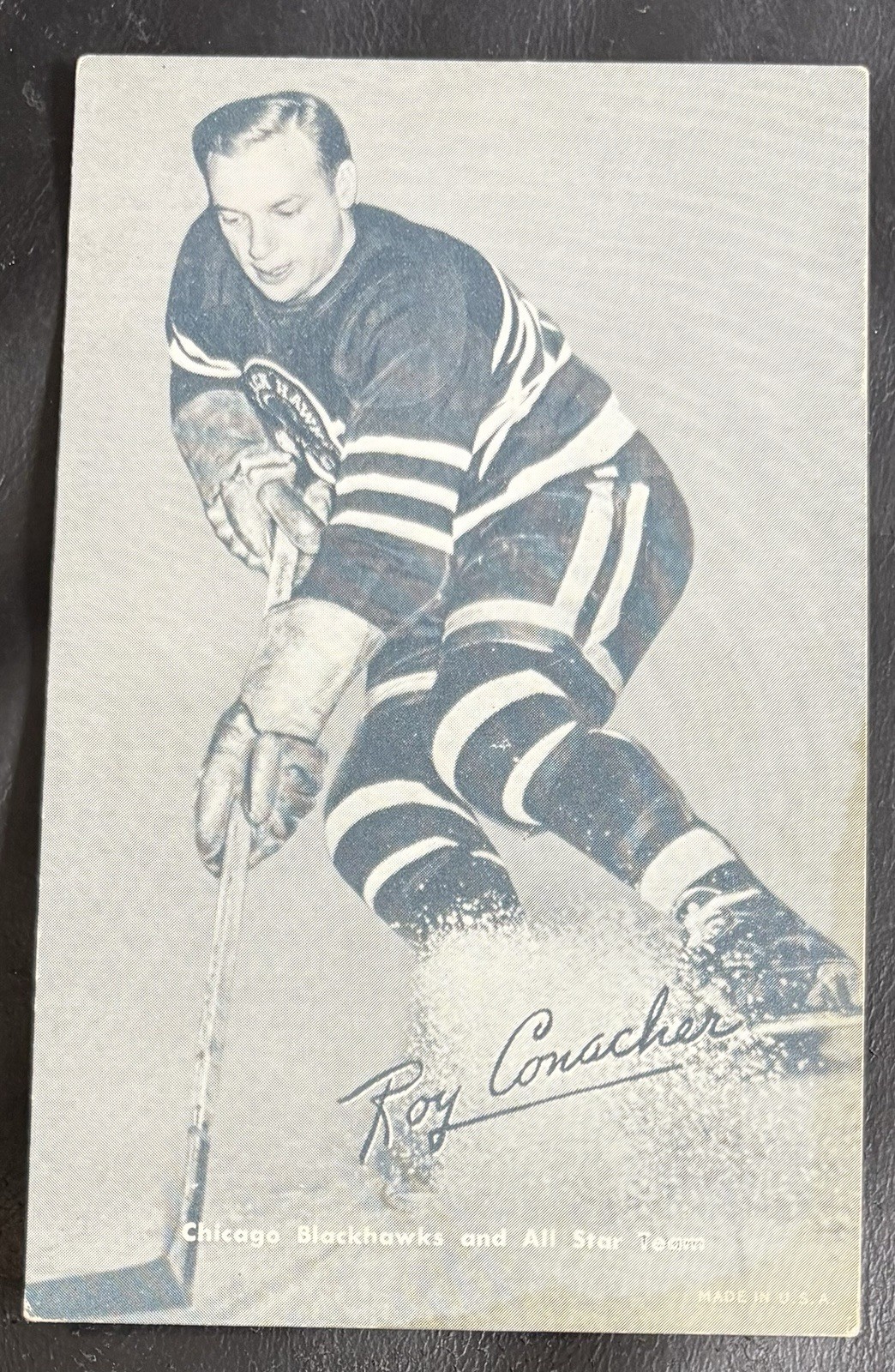 1948-49 Exhibits Hockey HOF Roy Conacher Chicago Blackhawks Card Good Or Better