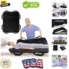 Bed Positioning Pad with Reinforced Handles 48" x 40" Lifting Turning Patient...