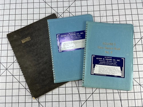 Vintage Notebook Lot Alvah M Squibb Class Record Book No 9 Vern O Bound Columnar