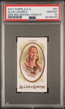 ALLIE LAFORCE 2017 ALLEN GINTER MINI RED BROOKLYN BACK /25 PSA GEM 10 POP 1 MG