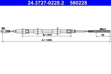 Handbremsleitung 24.3727-0228.2 ATE für BMW Z3 Roadster