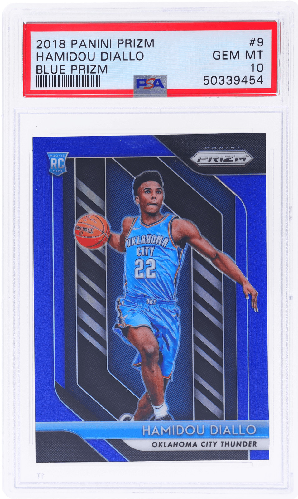 2018 Panini Prizm Hamidou Diallo Blue Prizm #9 /199 PSA 10 Rookie RC