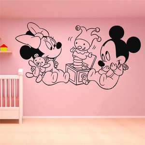 Vinyl Wall Decal Sticker Decor Mickey Mouse Minnie Cartoon Art