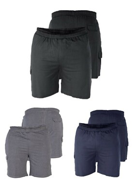 Men's Shorts Big Size Lounge Knee Length Light Cotton Fleece Big Tall  XL-4XL