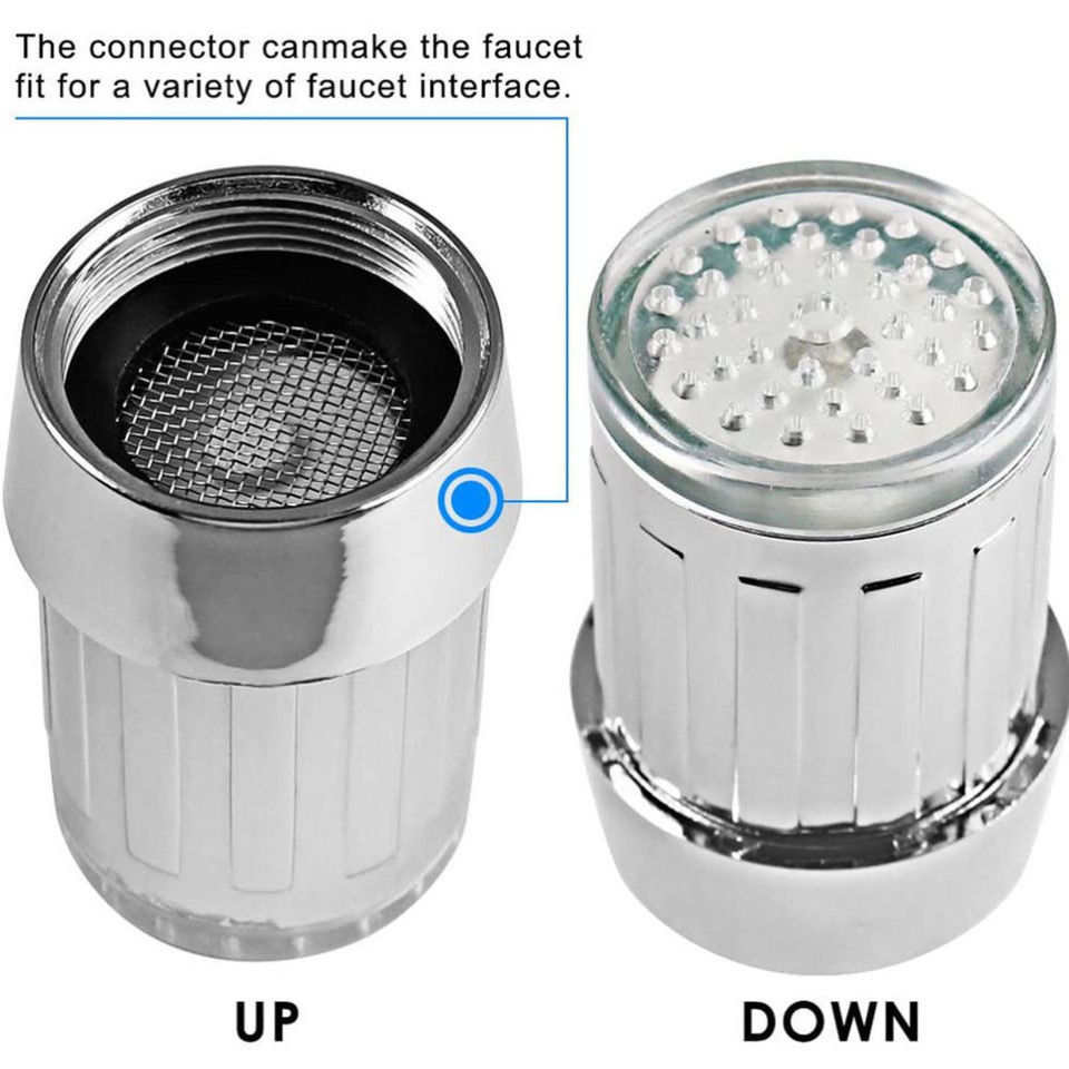 LED Water Faucet Colour Changing Kitchen Taps Luminous Aerator eBay