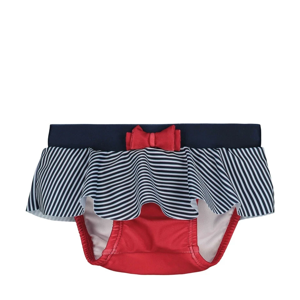 Steiff Baby Schwimmwindel girl Badehose blau rot Schleife Volant Teddy 56 - 86