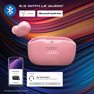 JBL Wave BJBL Wave Buds 2 Ear Buds Wireless BluetoothV5.3,Pink