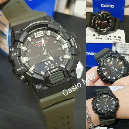 Casio HDC-700-3A Mens Analog-Digital Combination Green Resin Band Watch New  | eBay
