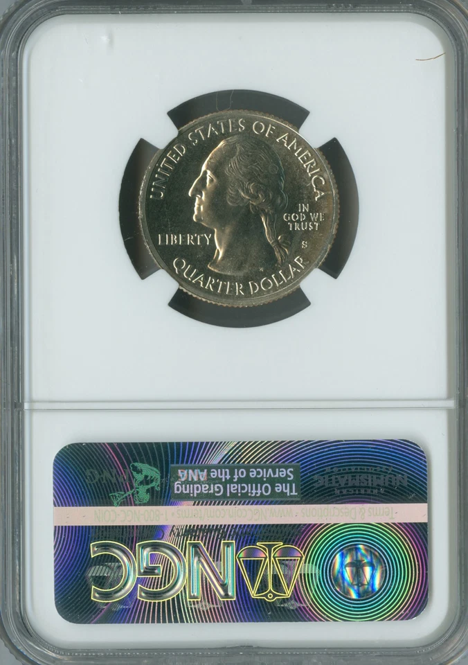 2017 S ELLIS ISLAND QUARTER NGC MS67 LOW POP RARE .  - Image 4 of 4