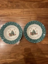 2 Mikasa Holiday Serving Bowls Special Times Special Memories Super Strong China