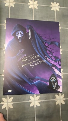 Ghostface Scream Poster by Steven Luros Holliday Remarque Roger L Jackson JSA