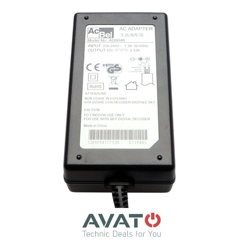 ORIGINAL SKY NETZTEIL 12V 3,33A für HUMAX PR-HD3000 S HD3 HD4 PACE ACBEL AD8046 - Imagen 2 de 2