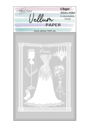 Vellum Paper-6 Blatt-A6-Transparentpapier-Pergamentpapier-Mode-80066