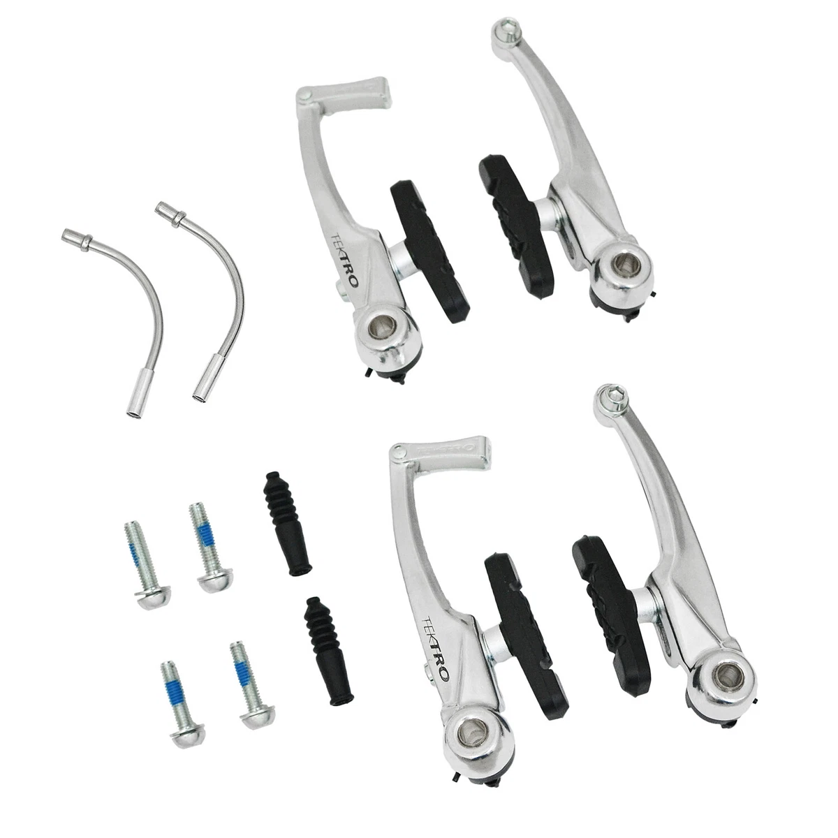 TEKTRO C310 V Brake Linear Pull Brake Set Long Arms 110mm Silver