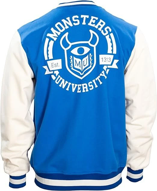 Adult Unisex Monsters University MU Logo Bomber Jacket Halloween Costume Cosplay - Image 4 of 4