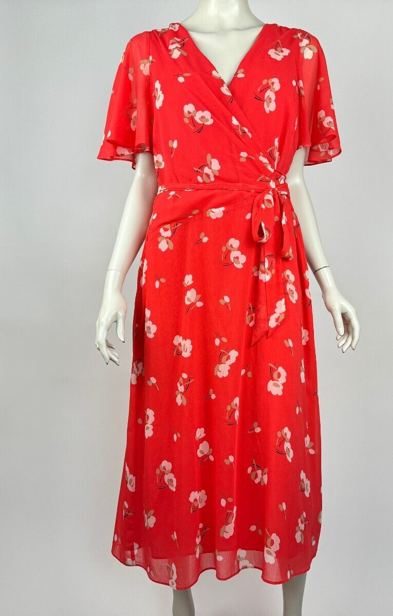 ralph lauren floral chiffon dress NWoT Polo Ralph Lauren Floral Button-Front Crinkle Chiffon Midi Shirt Dress 8