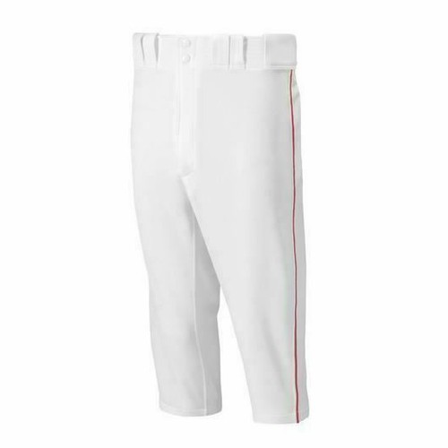 mizuno white baseball pants with red piping