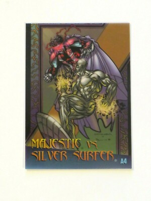 1997 MARVEL vs. WILDSTORM CLEARCHROME INSERT INSERT CARD SILVER SURFER #A4