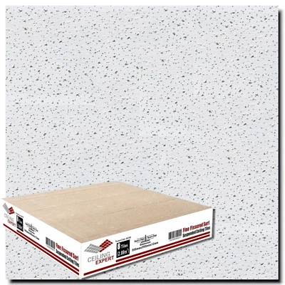 CEILING EXPERT Suspended Acoustic Ceiling Fine ND Fissured Panel Board 595 x 595mm 600 x 600mm