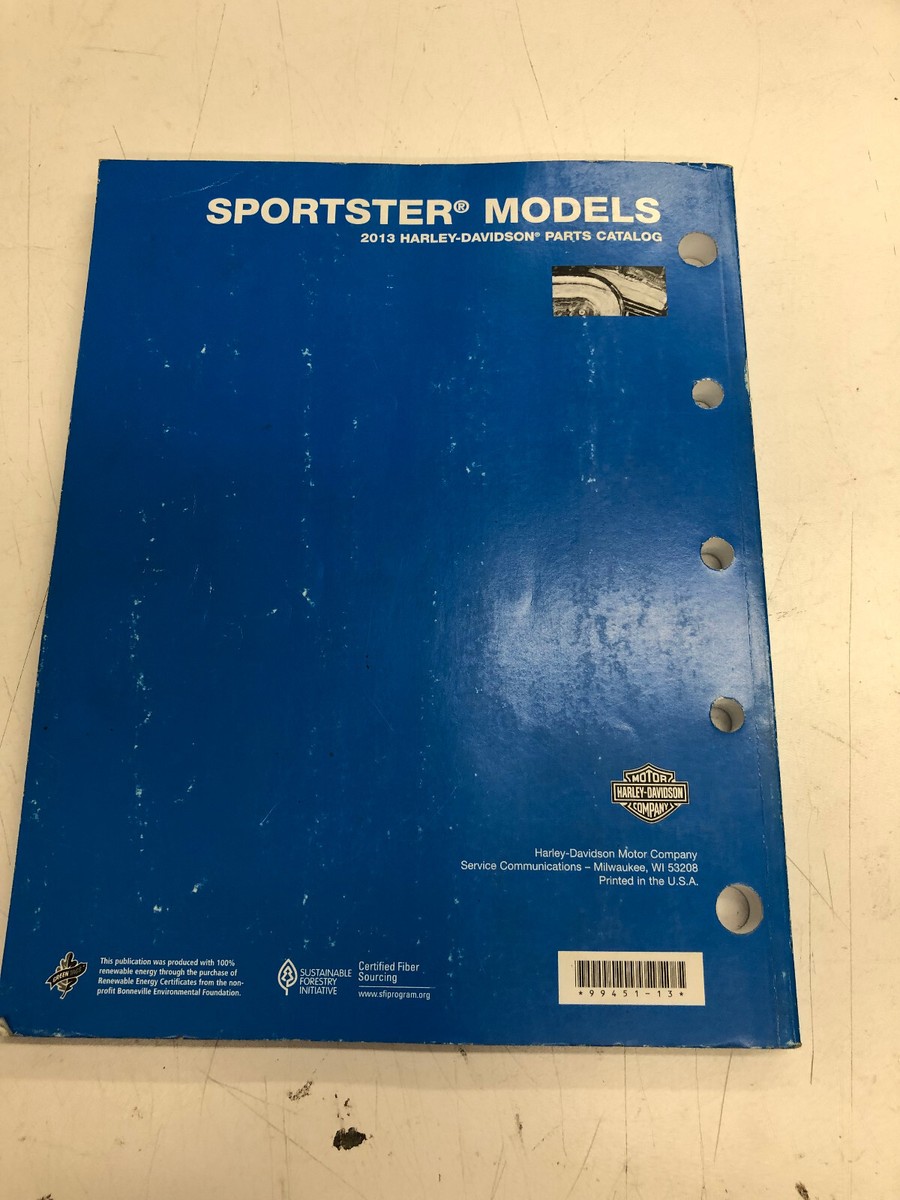 Harley Davidson 2013 SPORTSTER Models PARTS CATALOG P/N 99451-13