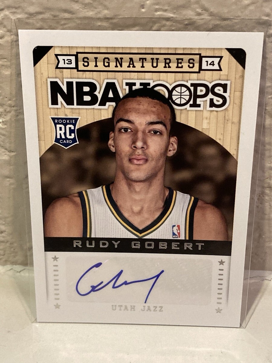 2013-14 Panini NBA Hoops Rudy Gobert Rookie RC Auto #187 | eBay