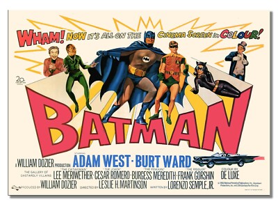 Batman #3 Superheld Film Werbung Poster West Ward Robin Kino Stars Retro Film