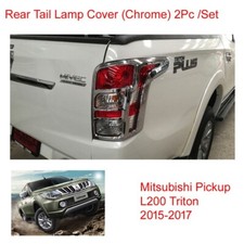 Tail Lamp Light Cover Chrome Trim For 2015-2017 Mitsubishi Pickup L200 Triton