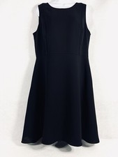 Talbots Dress Women’s 14 Black A-Line Sleeveless Lined Round Neck New