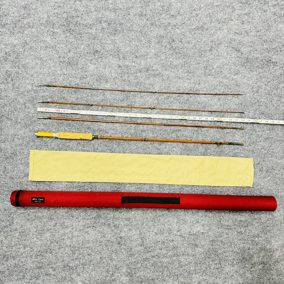 Caña de pescar con mosca Montague Fishkill 3 piezas de bambú 8’ 6” 5 oz #7wt con extras DE COLECCIÓN Foto 2 de 4