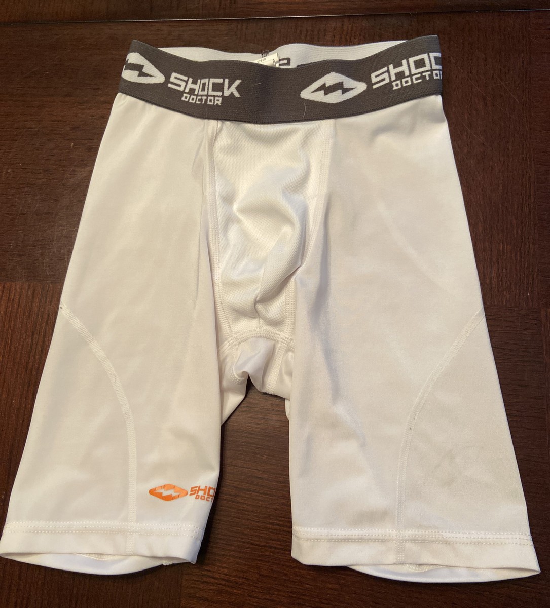 Shock Doctor 221 White Youth Baseball Sliding Shorts Size M