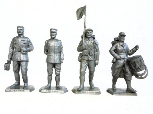 Collection De 18 Soldats WWI Peints - Mokarex - Figurines Vintage