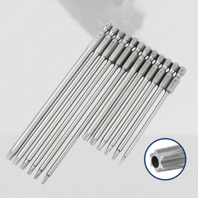 50-200mm Long Torx Head Screw Driver Bit Set Magnetic Hex Shank Impact  Security