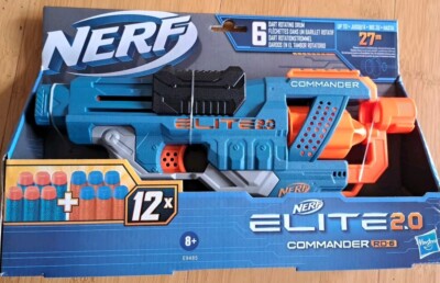 NERF Elite 2.0 Commander RD-6 Blaster, 12 Nerf Darts, 6-Dart Rotationstrommel