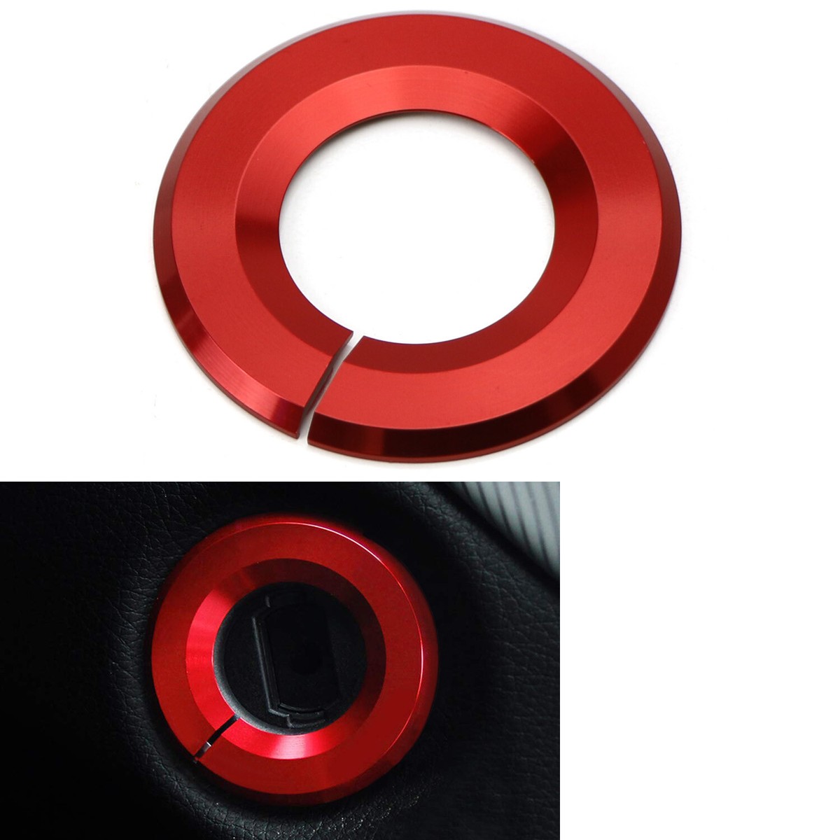 Red Key Hole Surrounding Decoration Cover – Fits Mercedes A/C/GLA/CLA Class (No Push Start)