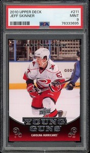 2010-11 UPPER DECK #211 - JEFF SKINNER YOUNG GUNS - PSA 9
