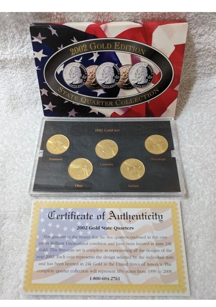 2002 Gold Edition State Quarter Collection Brilliant Uncirculated