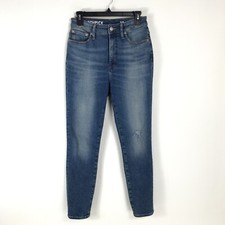 J. Crew Toothpick High Rise Jeans Women's Size 28 Skinny Ankle Stretch Denim