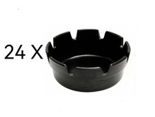 1-24xMelamine Bar Ashtray 4" Black Ash Tray Cigarette Ashtray Garden Pub Outdoor