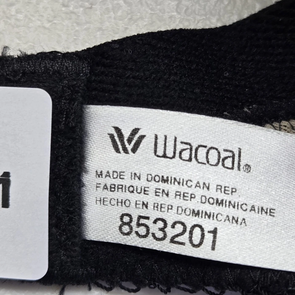 Sujetador Wacoal para mujer 38D negro floral camiseta con aros correa de encaje Foto 3 de 4